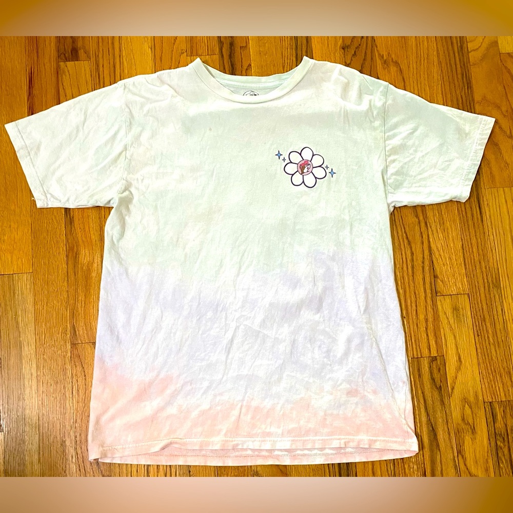 Buc-ees Tye Dye Flower Graphic Short Sleeve Tee Shirt Size L